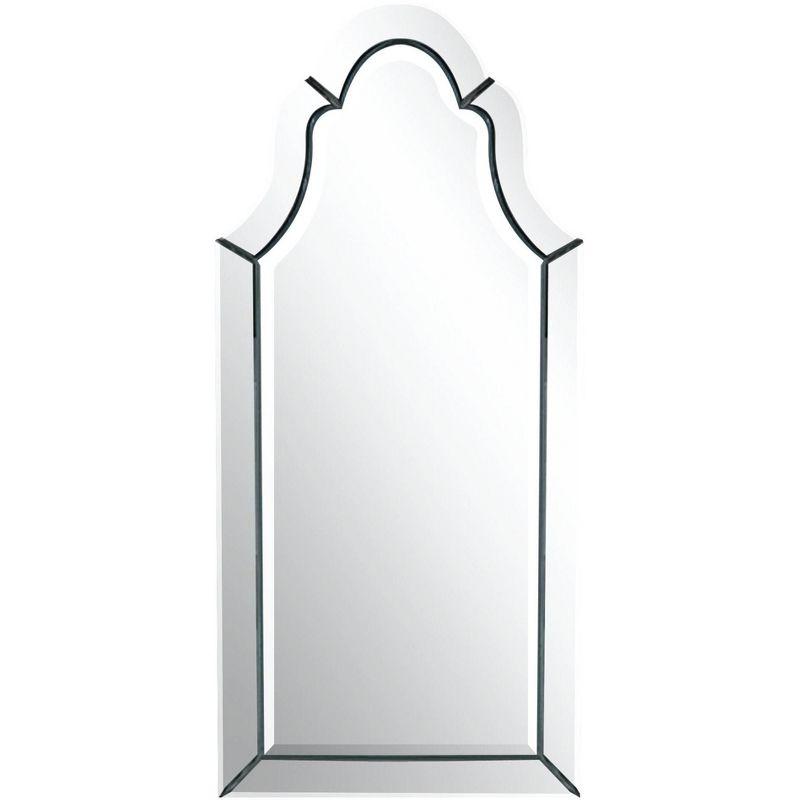 Frameless Arched Beveled Wall Mirror with Polished Edges