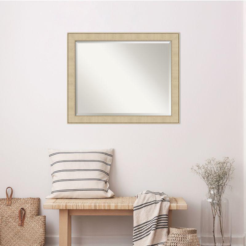 Amanti Art Classic Honey Silver Beveled Wall Mirror 26 x 32 in.
