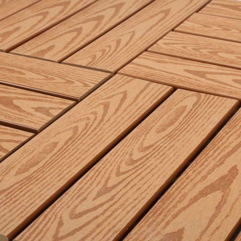 Wood Plastic Composite Deck Tiles Set of 20pcs, Composite Decking Resist Rust