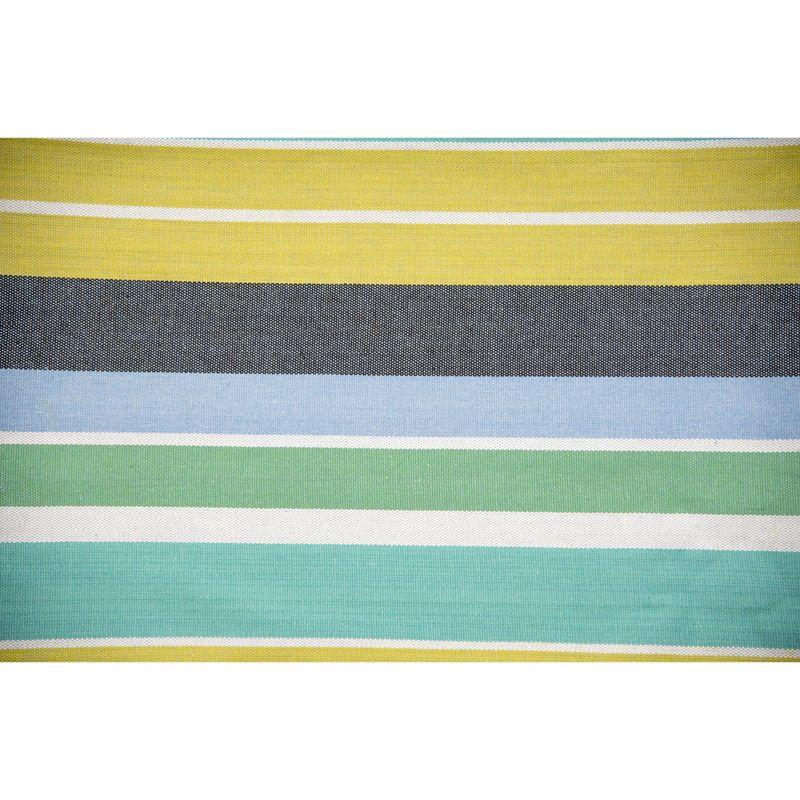 Vivere 8ft Double Cotton Hammock with Solid Pine Arc Stand - Cayo Reef Color