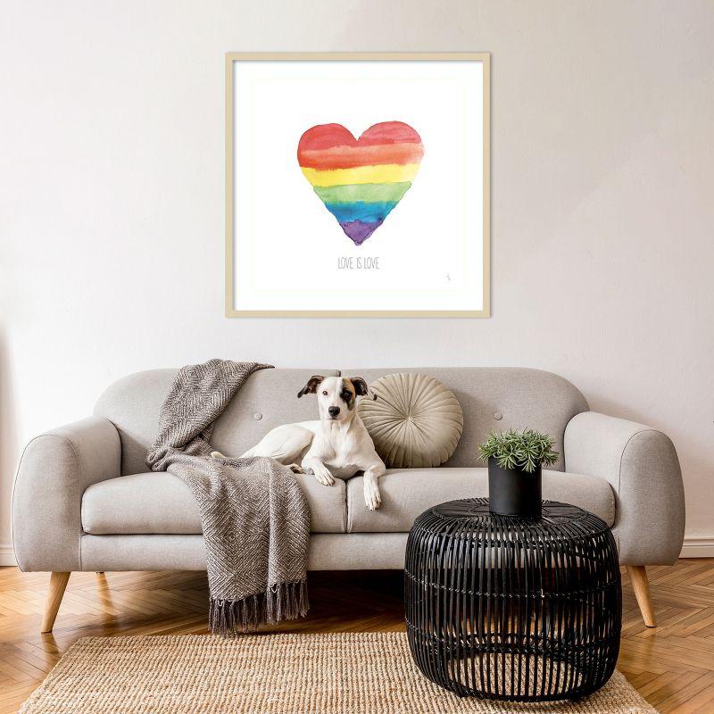 Amanti Art Rainbow II Love by Sarah Adams Wood Framed Wall Art Print