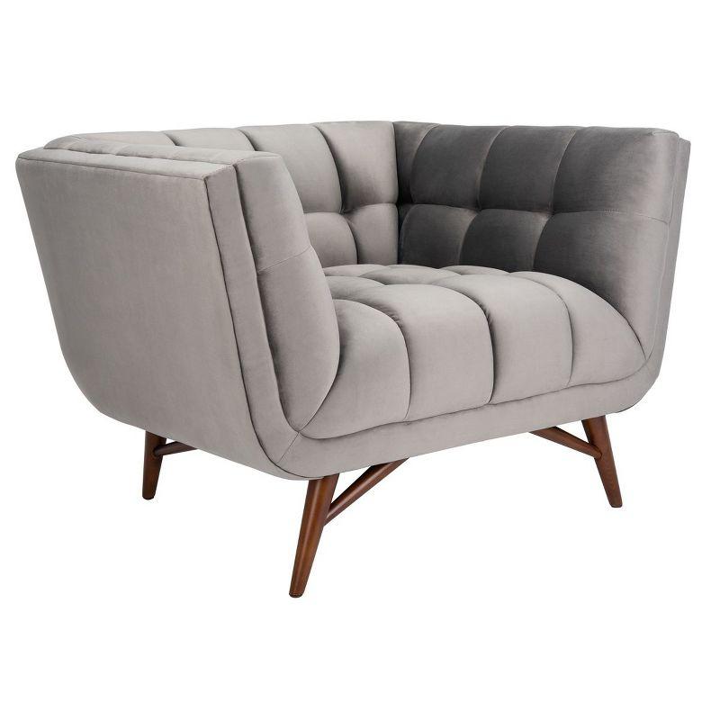 Onyx Mid-Century Tufted Club Chair - Dark Gray - Safavieh