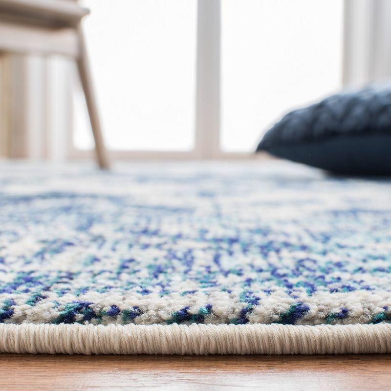Monaco MNC243 Power Loomed Indoor Runner Rug - Ivory/Blue - 2'2"x8' - Safavieh