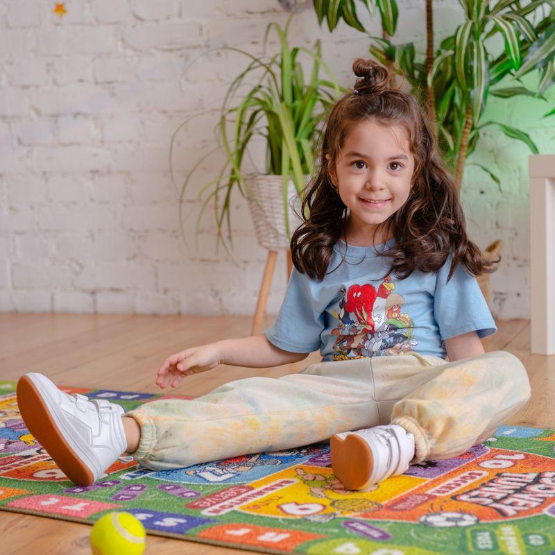 KC Cubs Looney Tunes Hopscotch Number Educational Learning Fun Game Non Slip Kids Rug Classroom Playroom