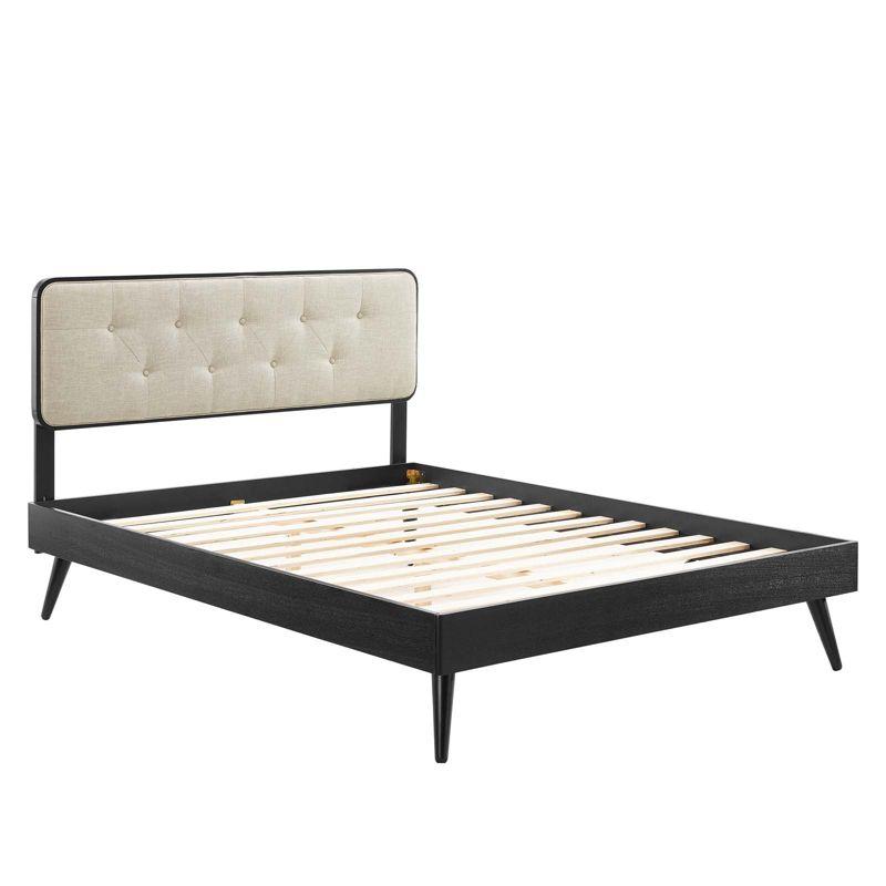Bridgette Wood Platform Bed with Splayed Legs