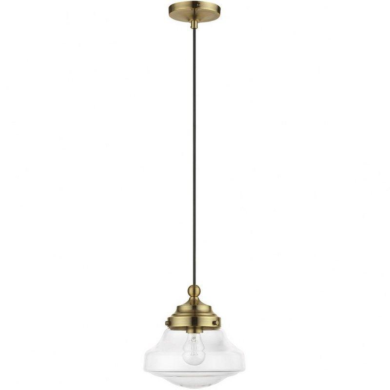 Livex Lighting Avondale 1 - Light Pendant in  Antique Brass