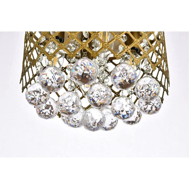 Elegant Lighting Tully 4 lights pendant in brass