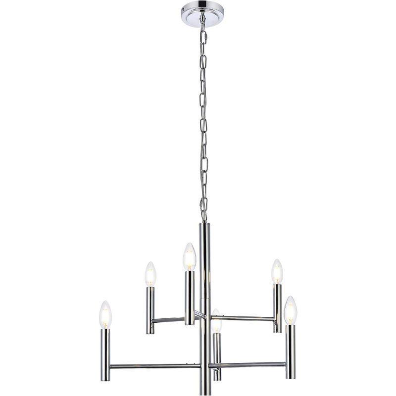 Elegant Lighting Carmella 6 lights pendant in chrome