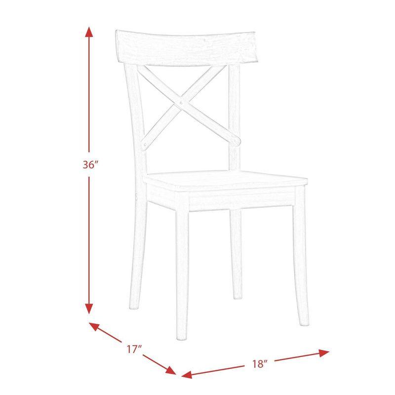 5pc Round Keaton Standard Height Dining Table Set with 4 Chairs Beach - Picket House Furnishings: Rustic Pedestal Design