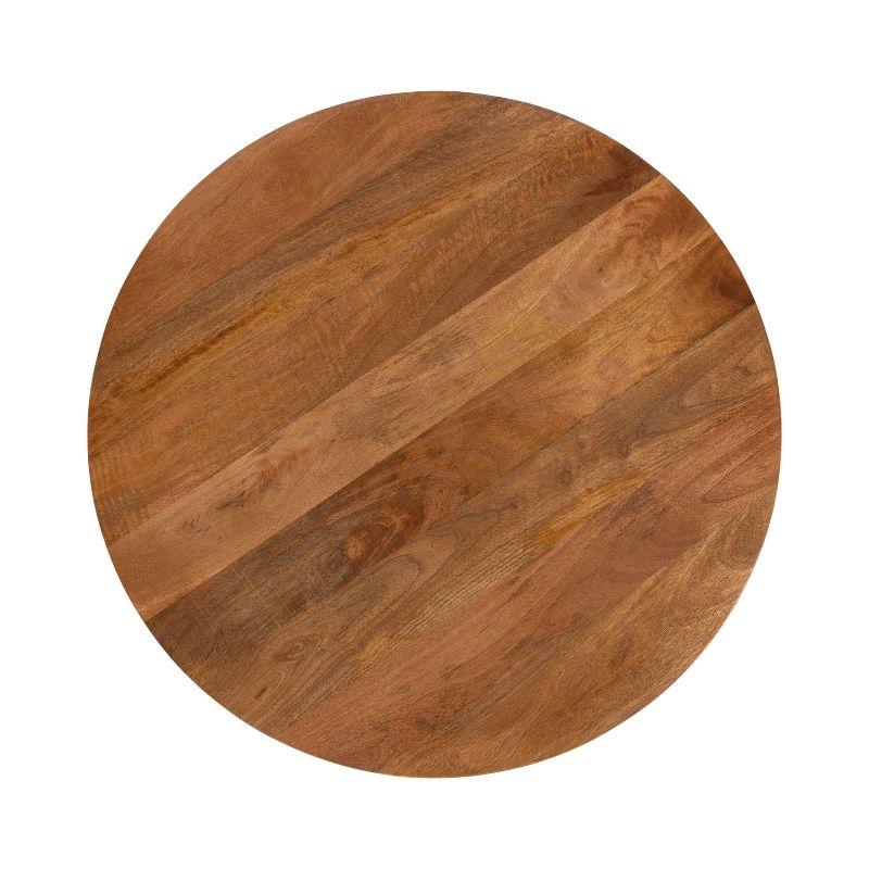 Kate and Laurel Kershaw Round Coffee Table, 30x30x19, Walnut Brown