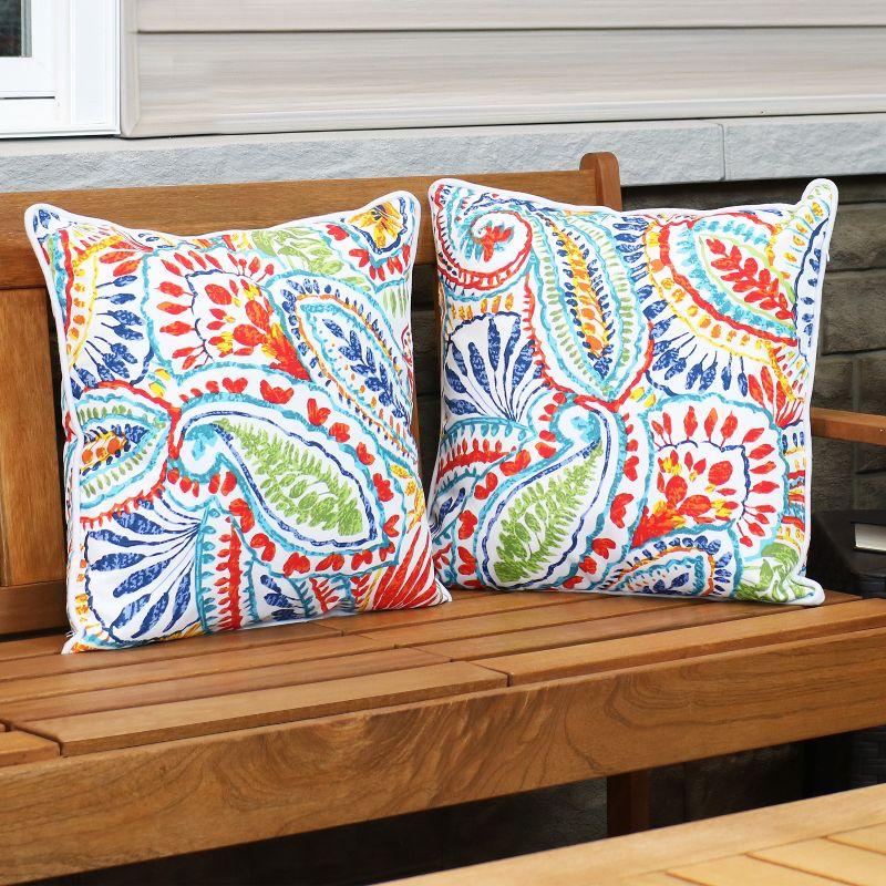 16" x 16" Polyester Square Outdoor Throw Pillows (Set of 2)