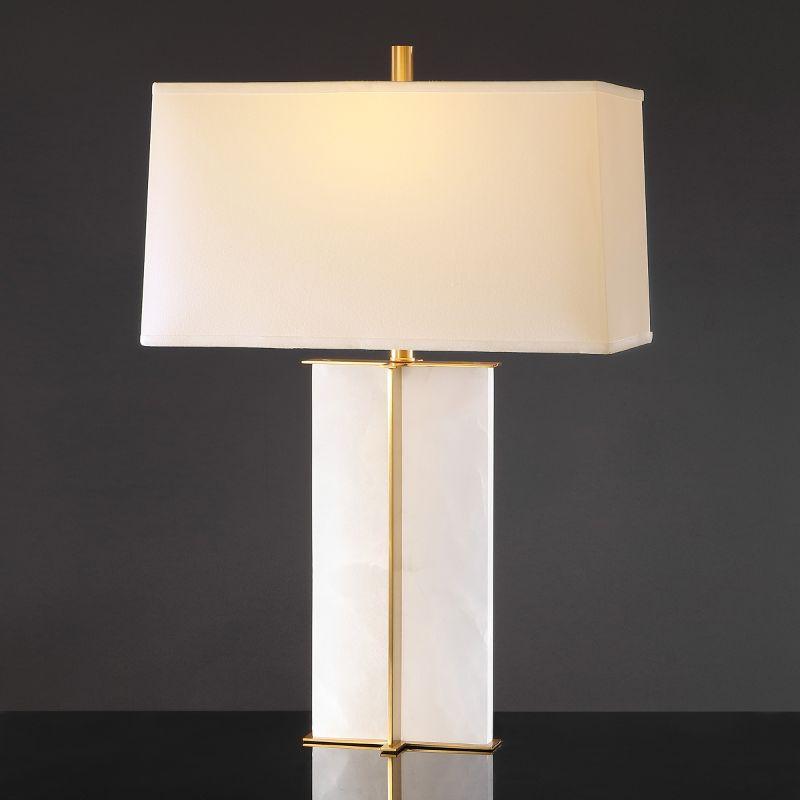 Natalee Marble Table Lamp - CTL1045 - Gold/White - Safavieh Couture