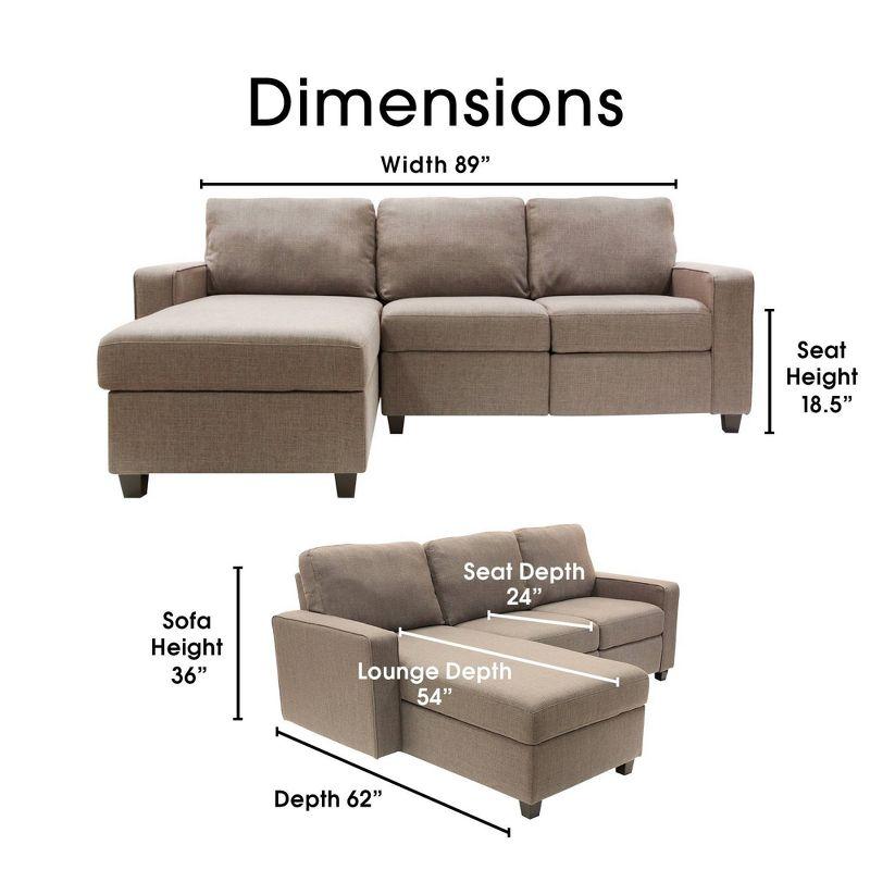 Serta Palisades Reclining Sectional Sofa with Storage Chaise