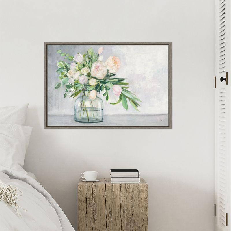 Amanti Art Blushing Spring Bouquet by Julia Purinton Framed Canvas Wall Art