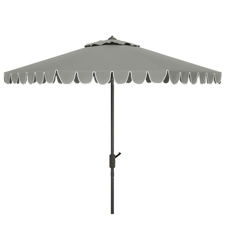 Venice 11Ft Round Crank Umbrella - PAT8110 - Grey - Safavieh