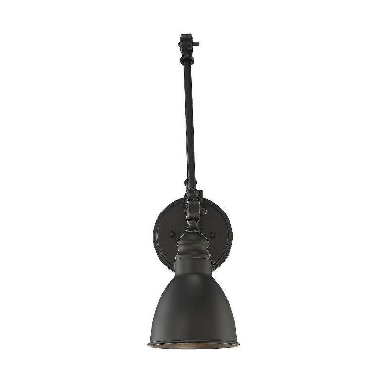 Savoy House Dakota 1 - Light Swing Arm Lamp in  Matte Black