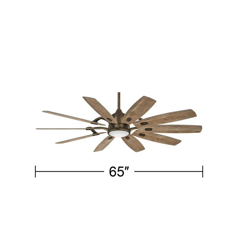 65" Barn 10 - Blade LED Smart Standard Ceiling Fan with Remote Control and Light Kit Included