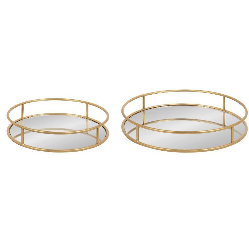 Kate and Laurel Felicia Metal Tray Set