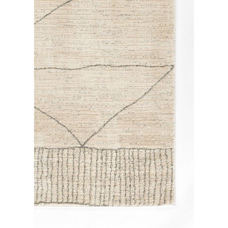 Momeni Wren Finn Geometric Machine Loomed Area Rug Ivory