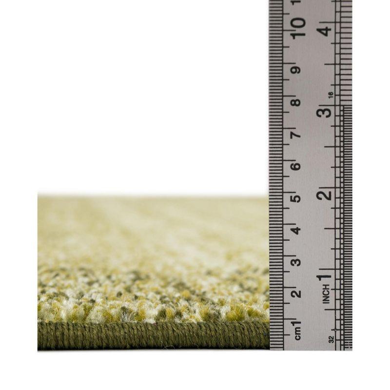 Light Green Synthetic Tufted Reversible Runner Rug