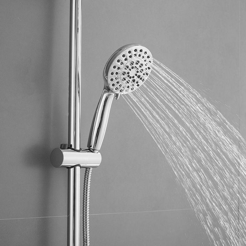 5-spray Wall Mount 6 in. Shower Head and Handheld Shower Head 1.8 GPM with Stainless Steel Hose