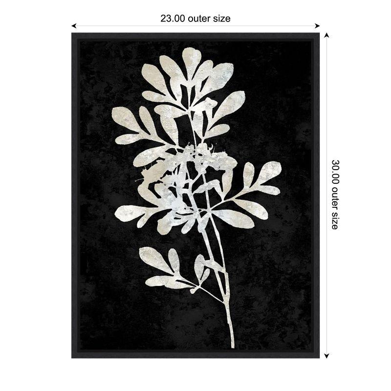 Amanti Art Plant Life White on Black II by Danielle Carson Canvas Wall Art Print Framed 23 x 30-in.