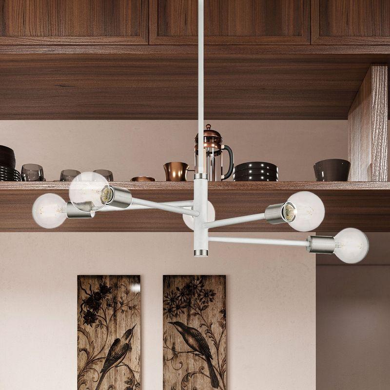 Livex Lighting Bannister 5 - Light Chandelier in  White