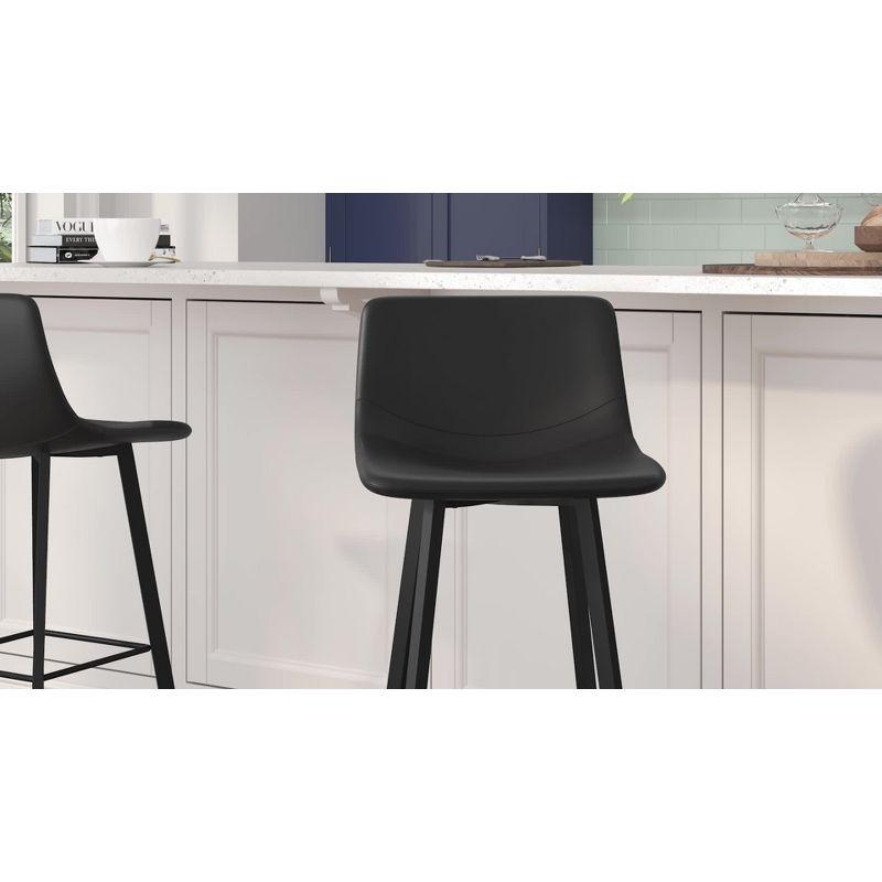 Brandy Upholstered Counter Stool with Metal Frame (Set of 2)