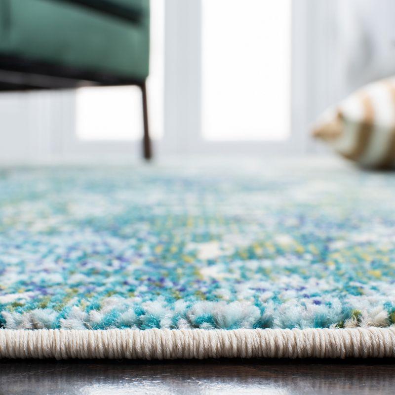 Madison MAD471 Power Loomed Indoor Area Rug - Green/Turquoise - 6'7"x6'7" - Safavieh