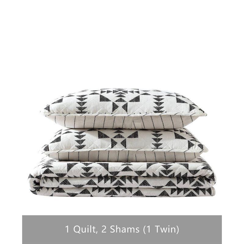 Eddie Bauer Blue Creek Plaid Cotton Reversible Quilt Set