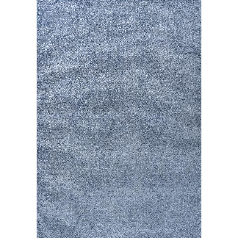 4'x6' Haze Solid Low-Pile Area Rug, Classic Blue - JONATHAN Y
