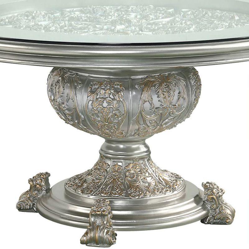 108" Sandoval Dining Table Champagne Finish - Acme Furniture: Luxurious Non-Extension, Seats 8