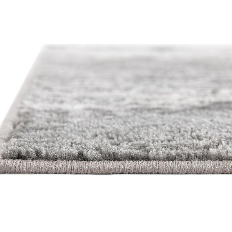 Dark Gray 9' x 12' Stain-Resistant Rectangular Area Rug