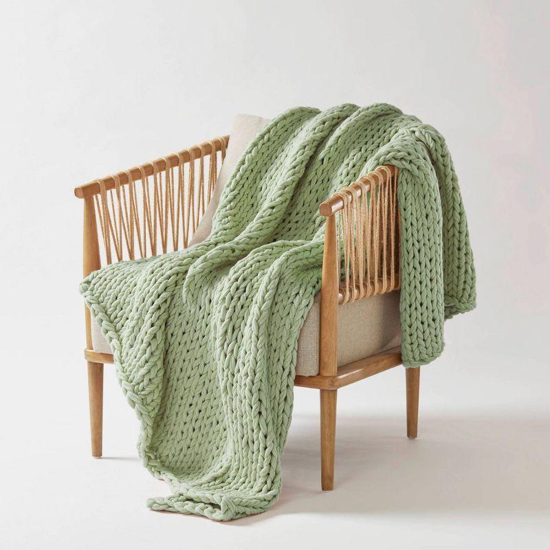 50"x60" Chunky Double Knit Handmade Throw Blanket - Madison Park