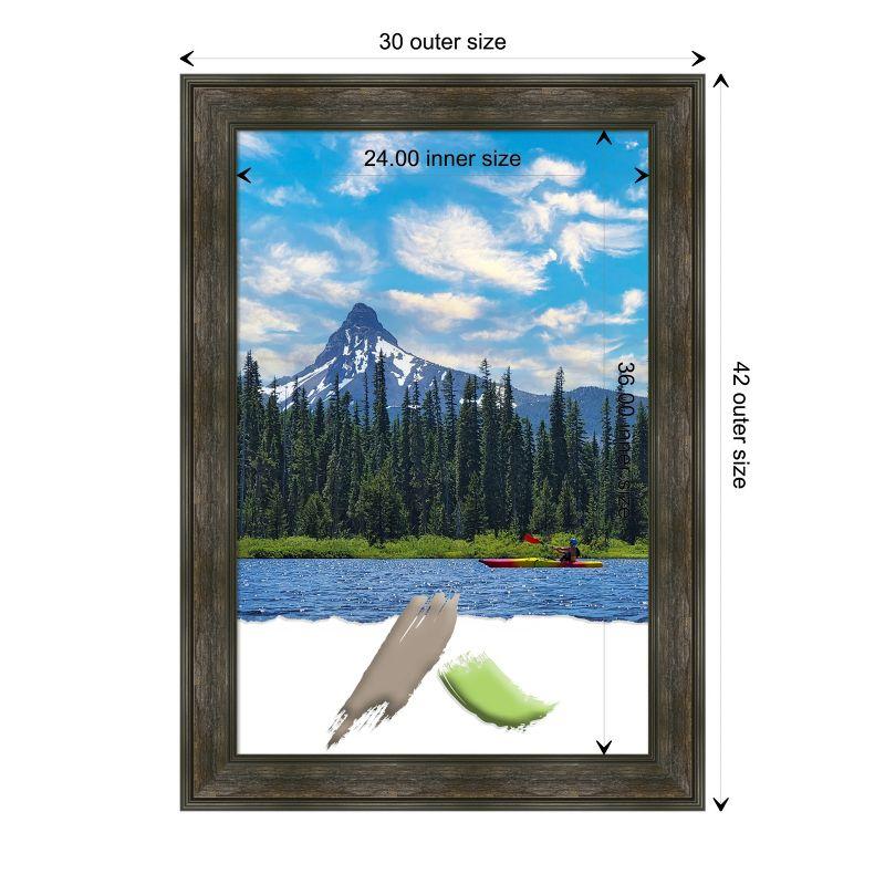 Amanti Art Rail Rustic Char Picture Frame