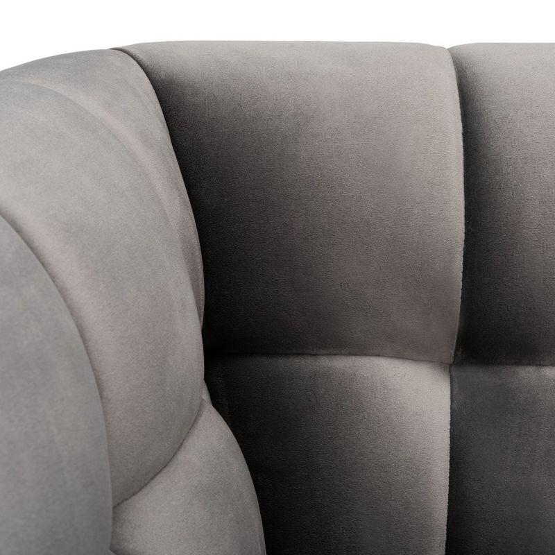 Onyx Mid-Century Tufted Club Chair - Dark Gray - Safavieh