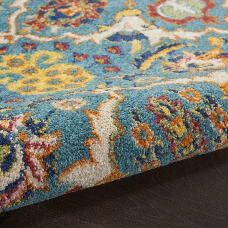 Nourison Allur Boho Indoor Area Rug Turquoise Ivory 9' x 12'