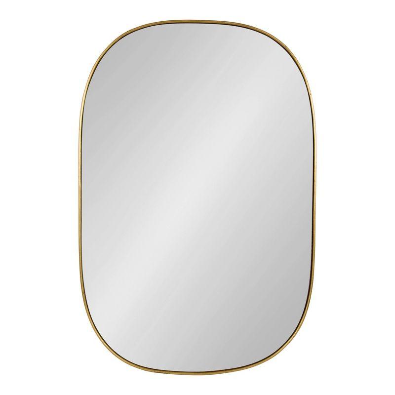 24" x 36" Caskill Capsule Framed Wall Mirror Gold - Kate and Laurel