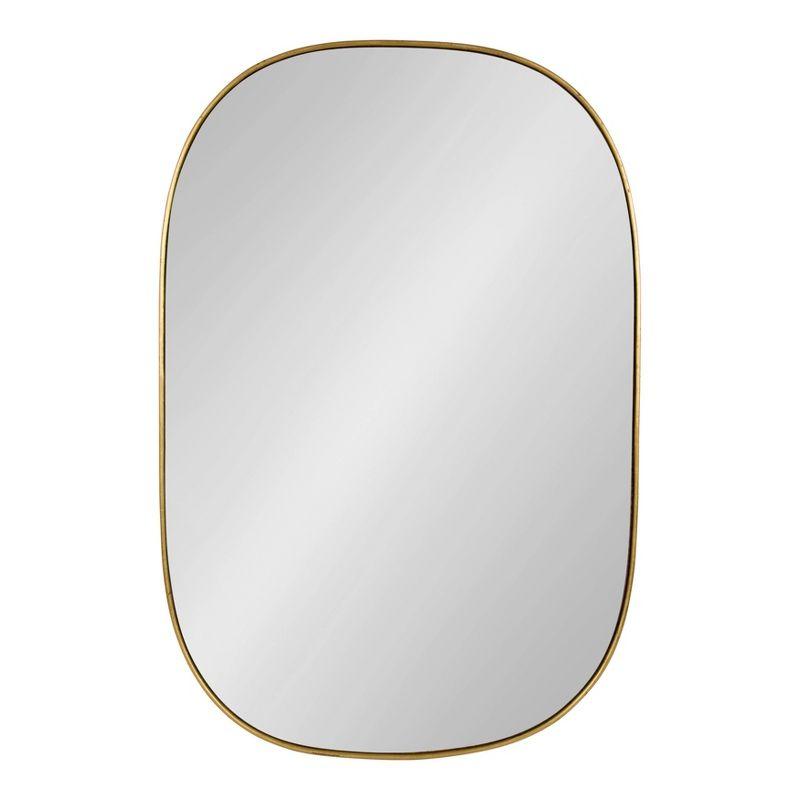 Gold Rectangular Wood Full Length Wall Mirror