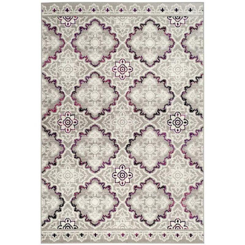 Skyler SKY199 Power Loomed Indoor Area Rug - Grey/Pink - 5'1"x7'6" - Safavieh.