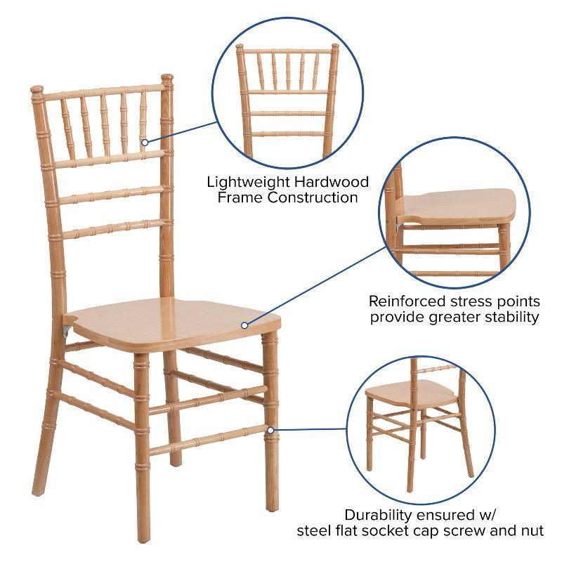 Flash Furniture HERCULES Series Natural Wood Chiavari Chair