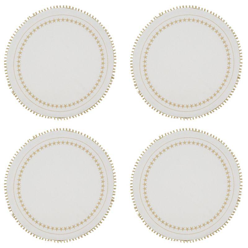 100% Cotton No Pattern Round Placemat