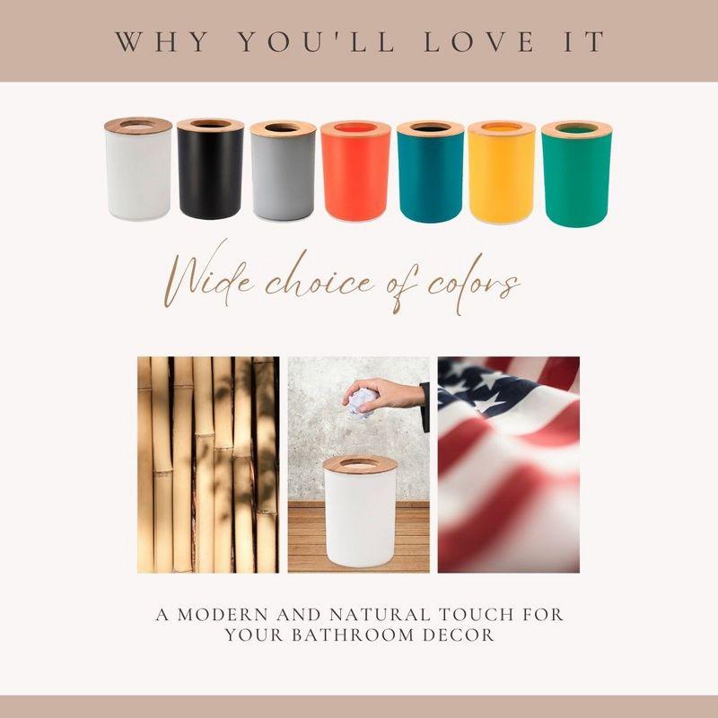 Evideco Padang Plastic Open Waste Basket - 1.7 Gallons