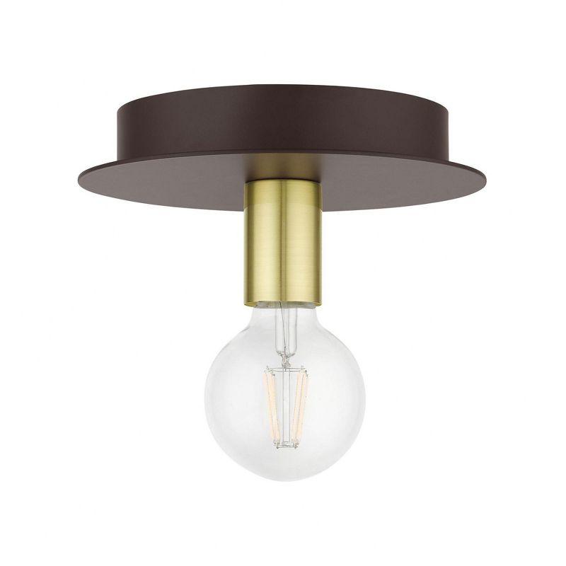 Livex Lighting Hillview 1 - Light Flush Mount in  Bronze
