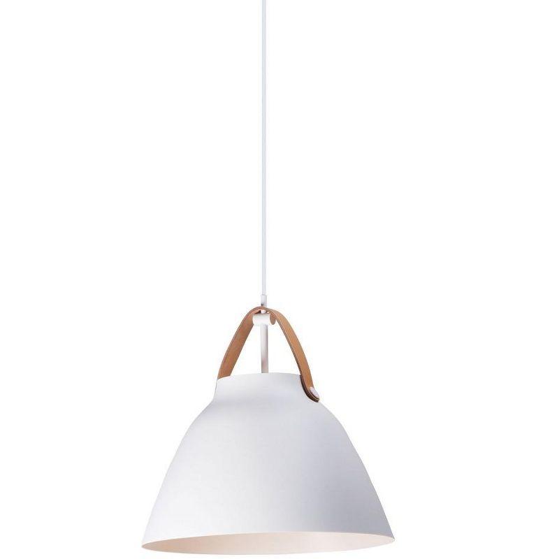 Maxim Lighting Nordic 1 - Light Pendant in  Tan Leather/White
