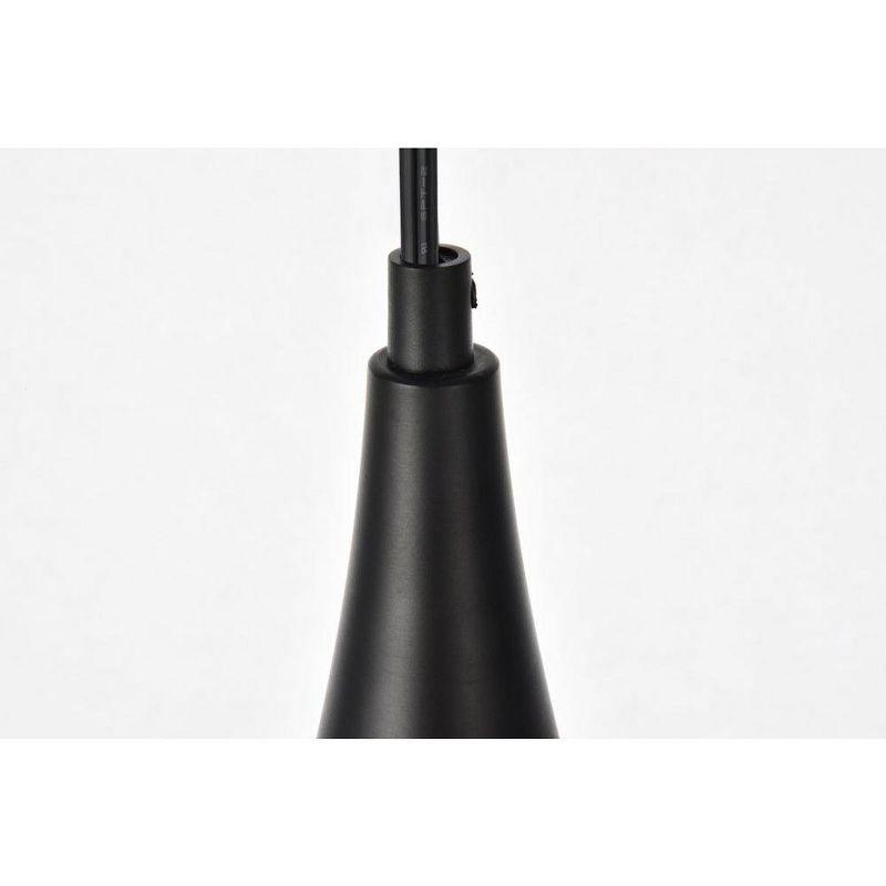 Elegant Lighting Nora 1 Light Black plug-in pendant