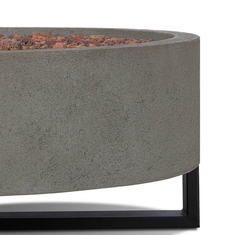 Idledale Propane Fire Bowl - Glacier Gray - Real Flame