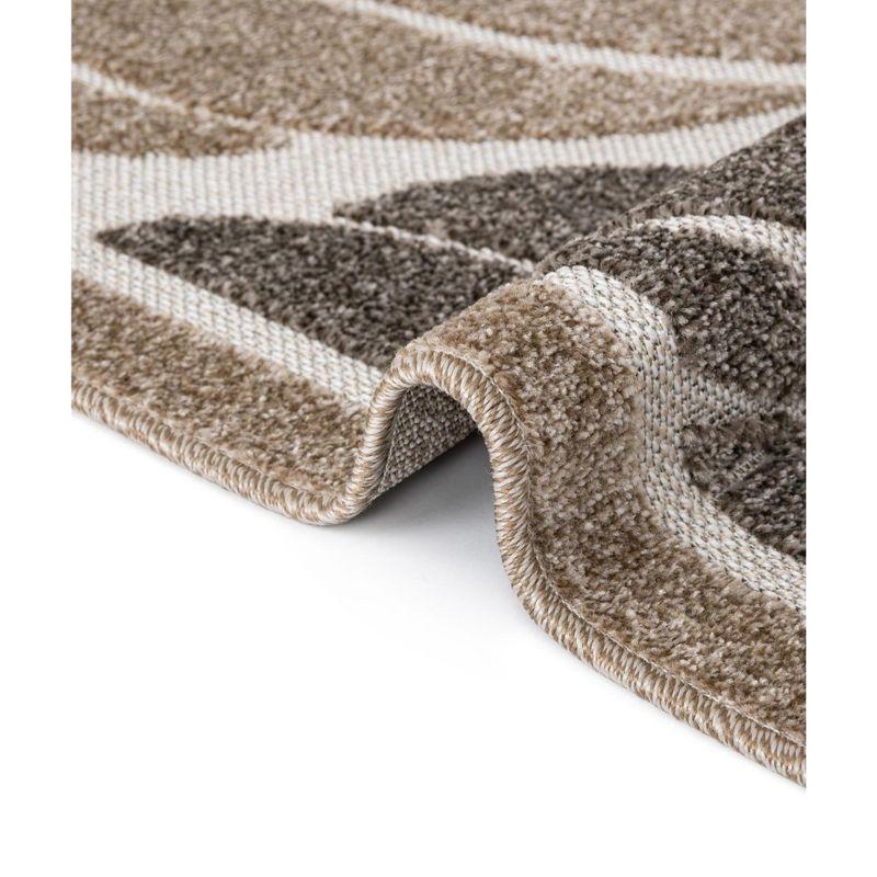 Unique Loom 6' 1 x 9' 0 Beige Outdoor Botanical Augusta Area Rug