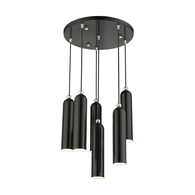 Livex Lighting Ardmore 6 - Light Pendant in  Shiny Black