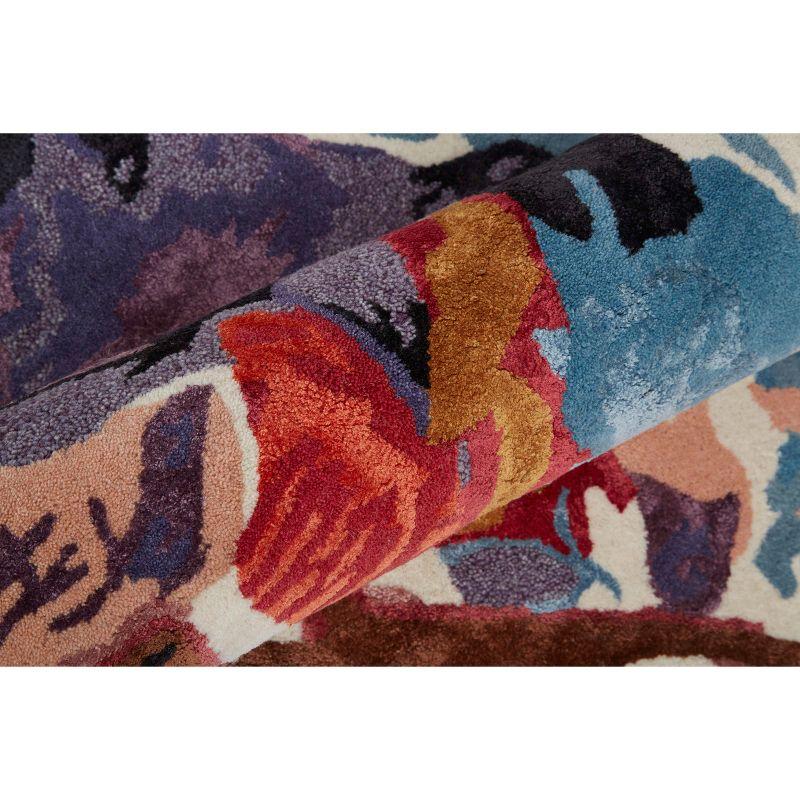 Dafney Transitional Floral & Botanical Red/Blue/Purple Area Rug